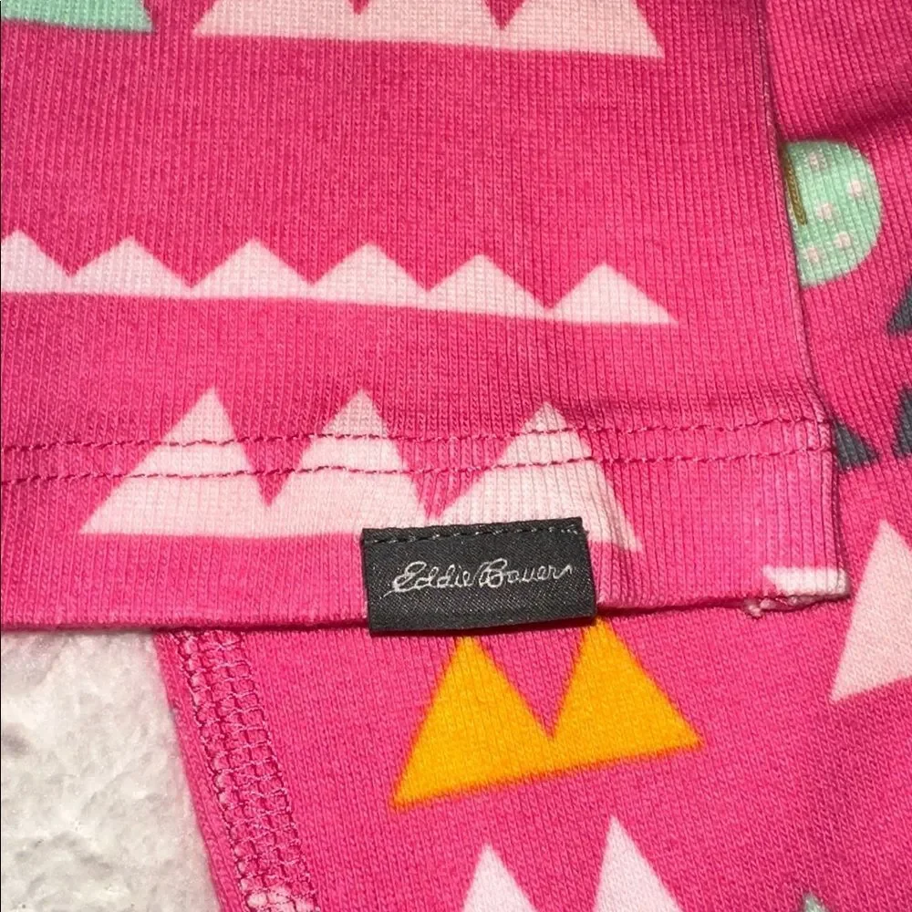 Eddie Bauer 2T Toddler Girl Azalea Pink Long Sleeve Jogger Pants Cotton PJ Set